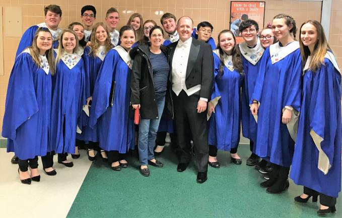 Seventeen members of the Kittatinny Regional High School Choir auditioned for and participated in the NJ School Music Association's Honors Concert. (Photo provided).