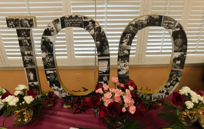 Florence &quot;Flossie&quot; Meyer's many accolades and acknowledgements were on display at her 100th Birthday Party, held Saturday, Jan. 19, 2019 at the Walter Lynch Senior Center at Knoll Heights in Sparta.&#xa0;