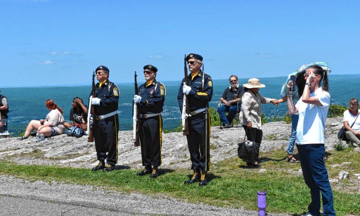 <b>The Honor Guard from American Legion Post 157 in Branchville.</b>