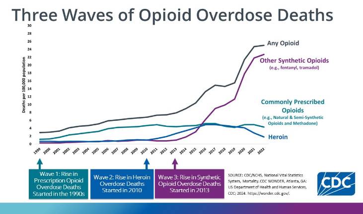Opioid deaths fall in region