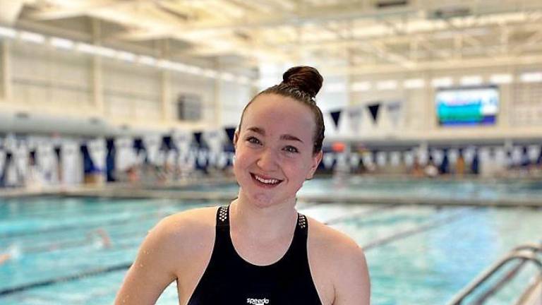 Swimmer Clare Schwartz of Kittatinny Regional High School competed in the New Jersey State Interscholastic Athletic Association (NJSIAA) Meet of Champions.