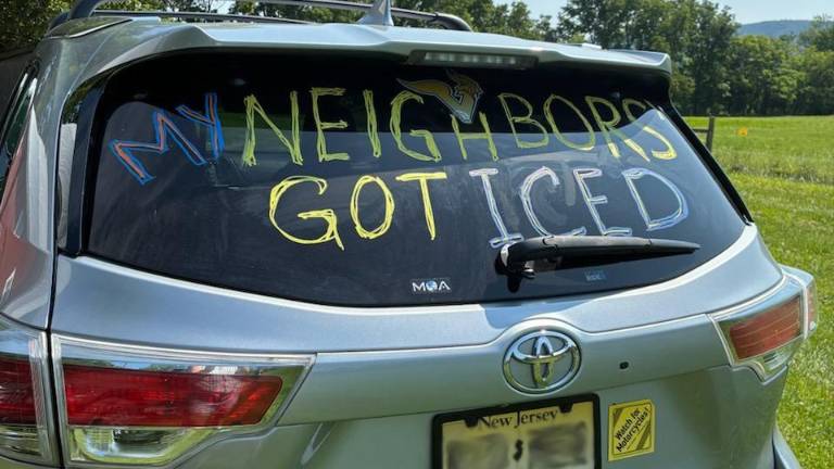 A message on a minivan spotted in Vernon, NJ on July 26. Photo: Becca Tucker