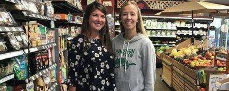 From left, Bridget Smith of Life With Joy Inc. and Brittany Dow of Green Farms Market