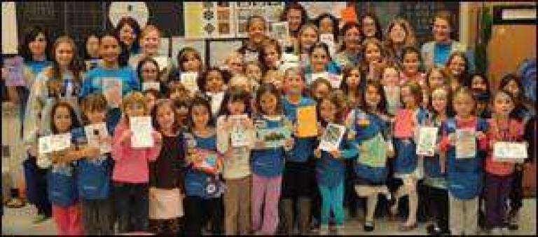 Scouts make cards for soldiers