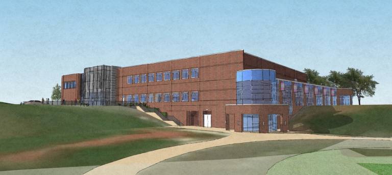 Rendering of new Academic Center to be built at Sussex Community College (SCCC).