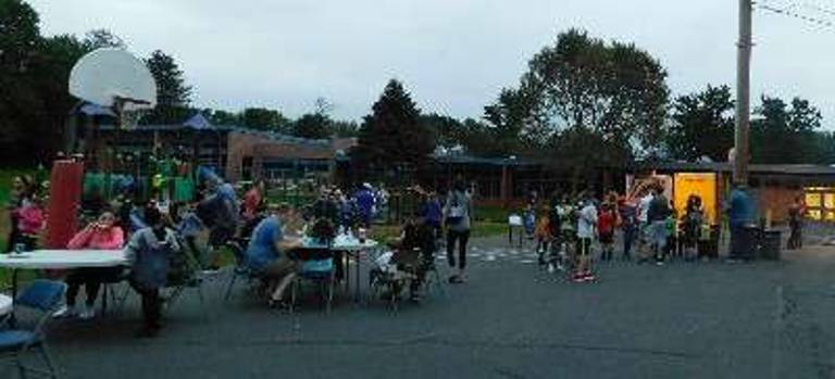 Families enjoyed snacks and games at the Andover Regional PTA Ice Cream Social, held Friday, September 21, 2018 at the Florence M. Burd Elementary School.