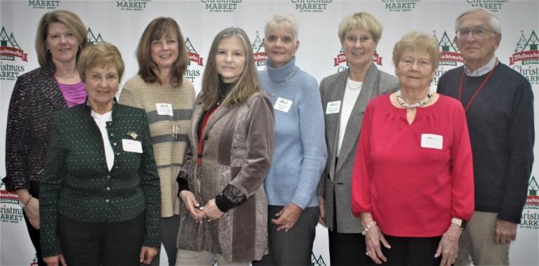 Members of the board of directors of the German Christmas Market of New Jersey are, front row from left, Karin Meyer, Sabine Watson and Gudrun Rank and, back row from left, Susan Foy, Dawnice LaFave, Cathy Kut, Judy Beelaert and Dan Sarnowski.