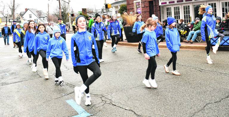 Students of an Irish Dane School march in the parade.