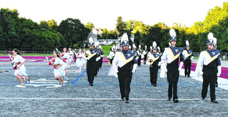 The Marching Band performs