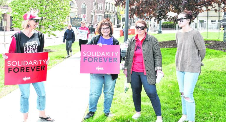 Leeann Brensinger, Ann Marie Finnen , MayRose Wegmann and Zoey Benn all from NJEA.