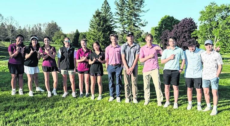 Newton boys’ and girls’ golf teams.