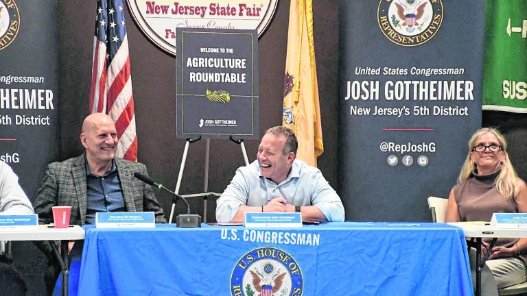 <b>U.S. Rep. Josh Gottheimer holds an agriculture roundtable .</b>