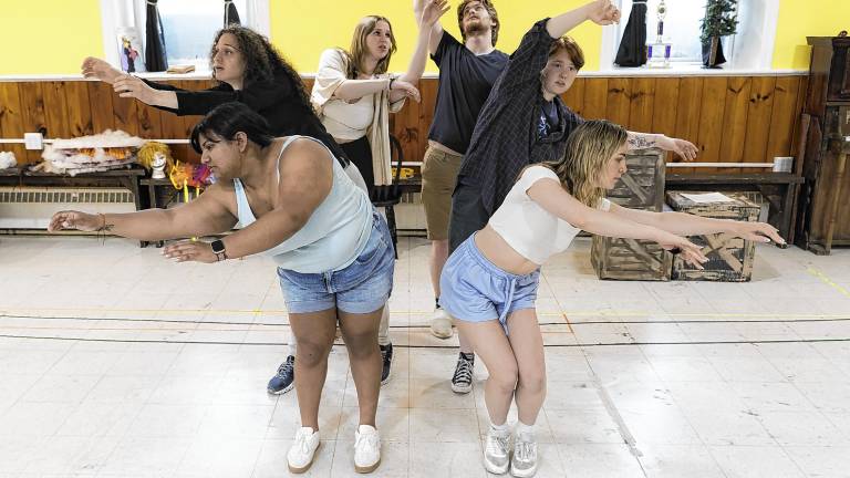 <b>In front row are Maria Varela and Sabrina Smith. In middle row are Levi Kaplan Skolnik and Quinton Sheneman. In back row are Ella Simmons and Dominic Chiocchi. (Photos provided)</b>
