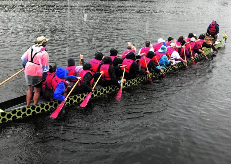 $!Dragon boat races raise funds to help restore footbridge