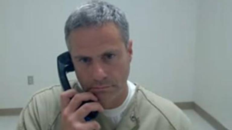 <b>Sussex County Republican Committee Chairman Joseph Labarbera during a virtual court appearance at Morris County Correctional Facility on Monday, Sept. 14.</b>