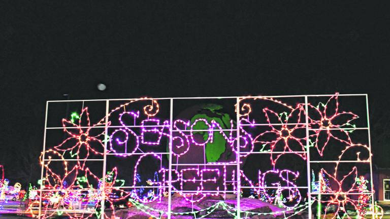<b>Skylands Stadium hosted its annual holiday light show on Saturday.</b>