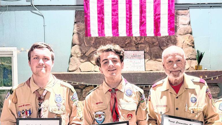 Byram Scout troop members honored at Skylands District awards dinner
