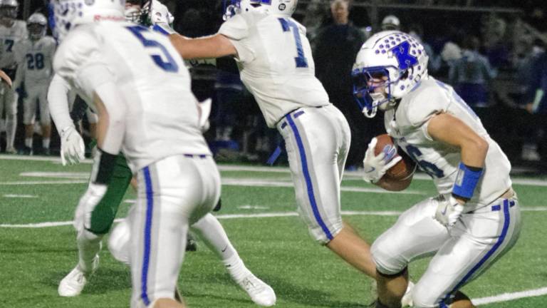 Kittatinny’s Lucas Inglima runs the football.