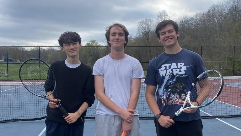 From left, Kalsang Gurung, Jake Palermo and Noah DeKnight.