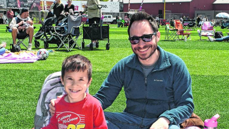 <b>Anthony and Oliver Defreitas of Budd Lake pose for a photo.</b>