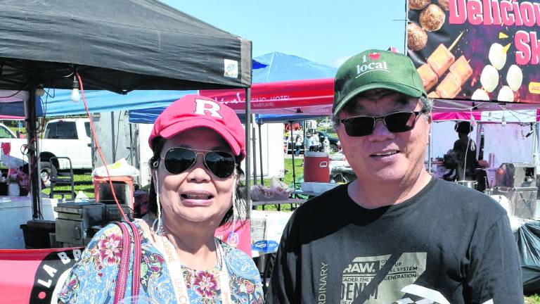 <b>Esther and Joe Chandra of Parsippany pose for a photo.</b>