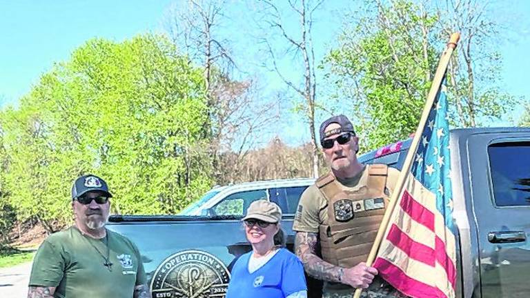From left, retired Master Sgt. and founder/CEO of The Shepherd's Watch Richard Barton, his wife, Angela and friend, Retired New Jersey National Guard Mark Miller.