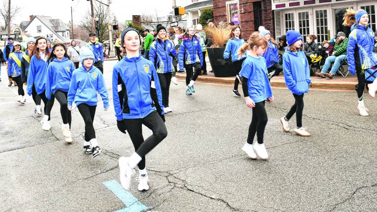Students of an Irish Dane School march in the parade.