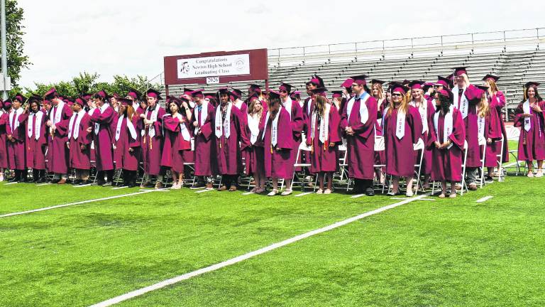 Newton High School seniors at graduation.